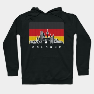 Cologne Germany Skyline German Flag Hoodie